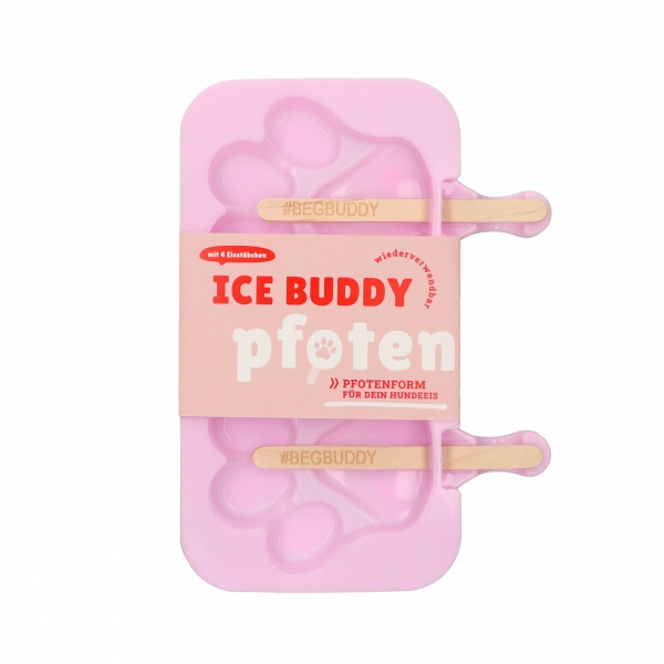 ICE BUDDY Pfoten-Form für Hundeeis aus Silikon
