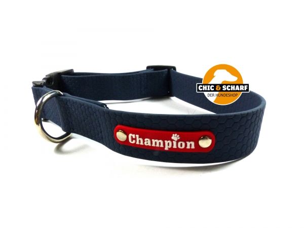 Halsband Hexagon Dunkelblau