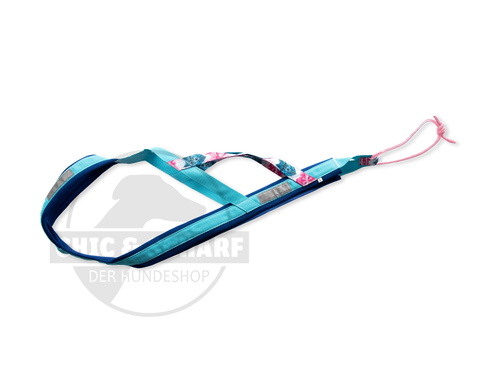 Zuggeschirr X-Back Classic Crystal Wolf Aqua - M