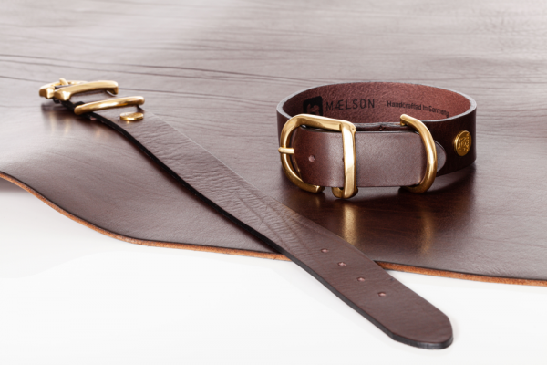 Ecoskin Collar Mokka Brass