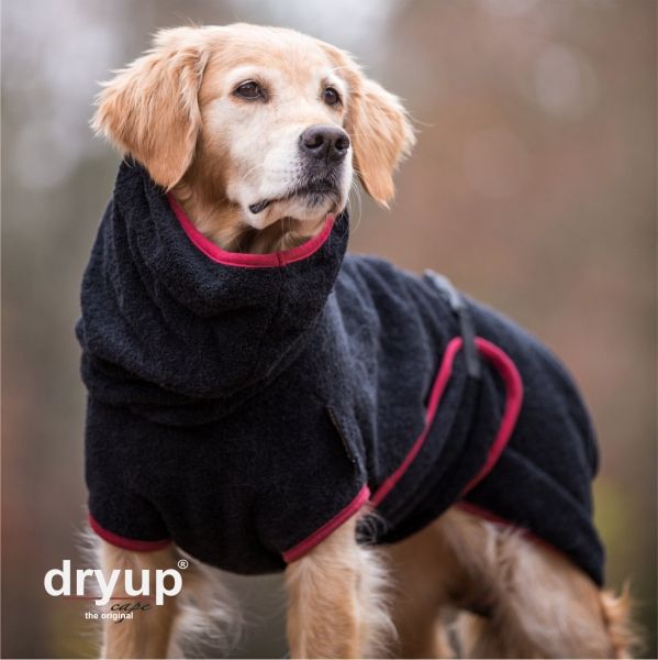 DryUp Cape Hundebademantel Black - S