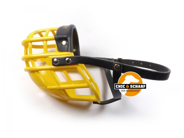 Kurzer Windhundmaulkorb Gelb
