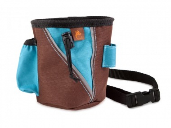 Leckerlitasche klein Braun/Babyblau