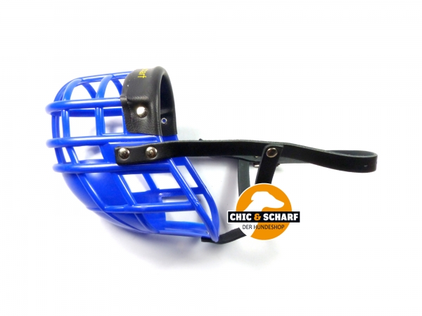 Kurzer Windhundmaulkorb Blau