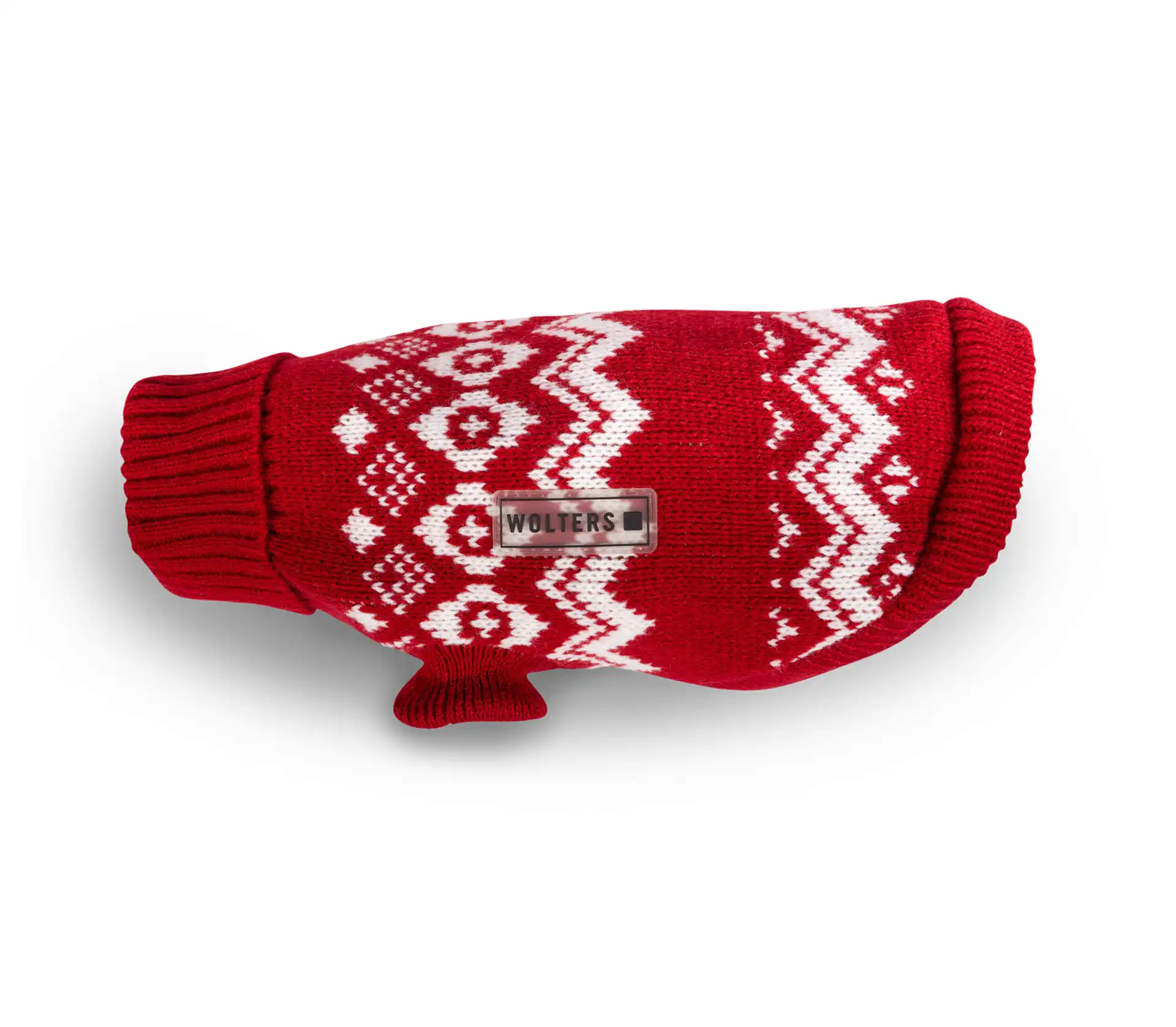 Strickpullover Norweger Rot/Weiß