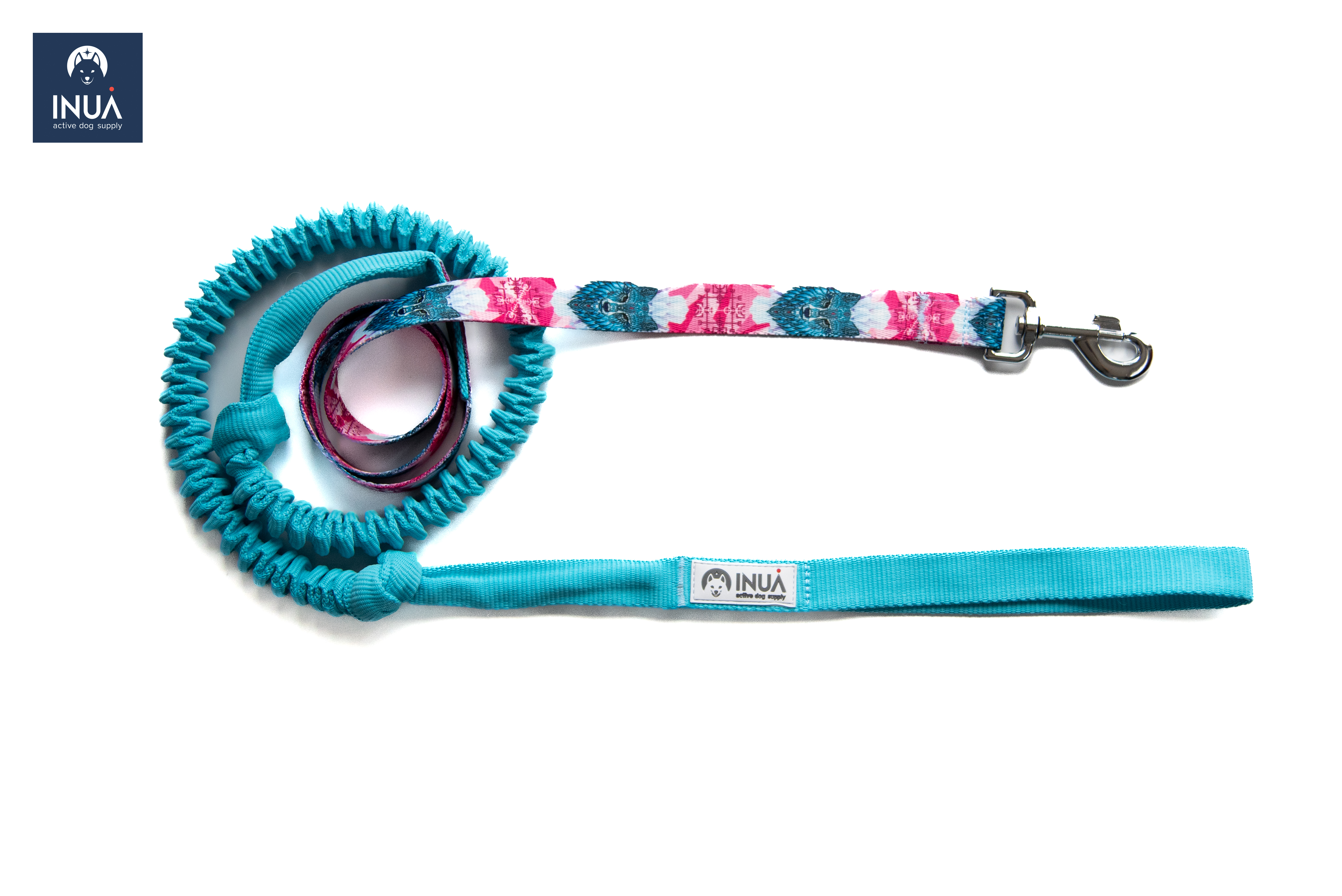 Bungee Leash 220 cm Crystal Wolf Aqua