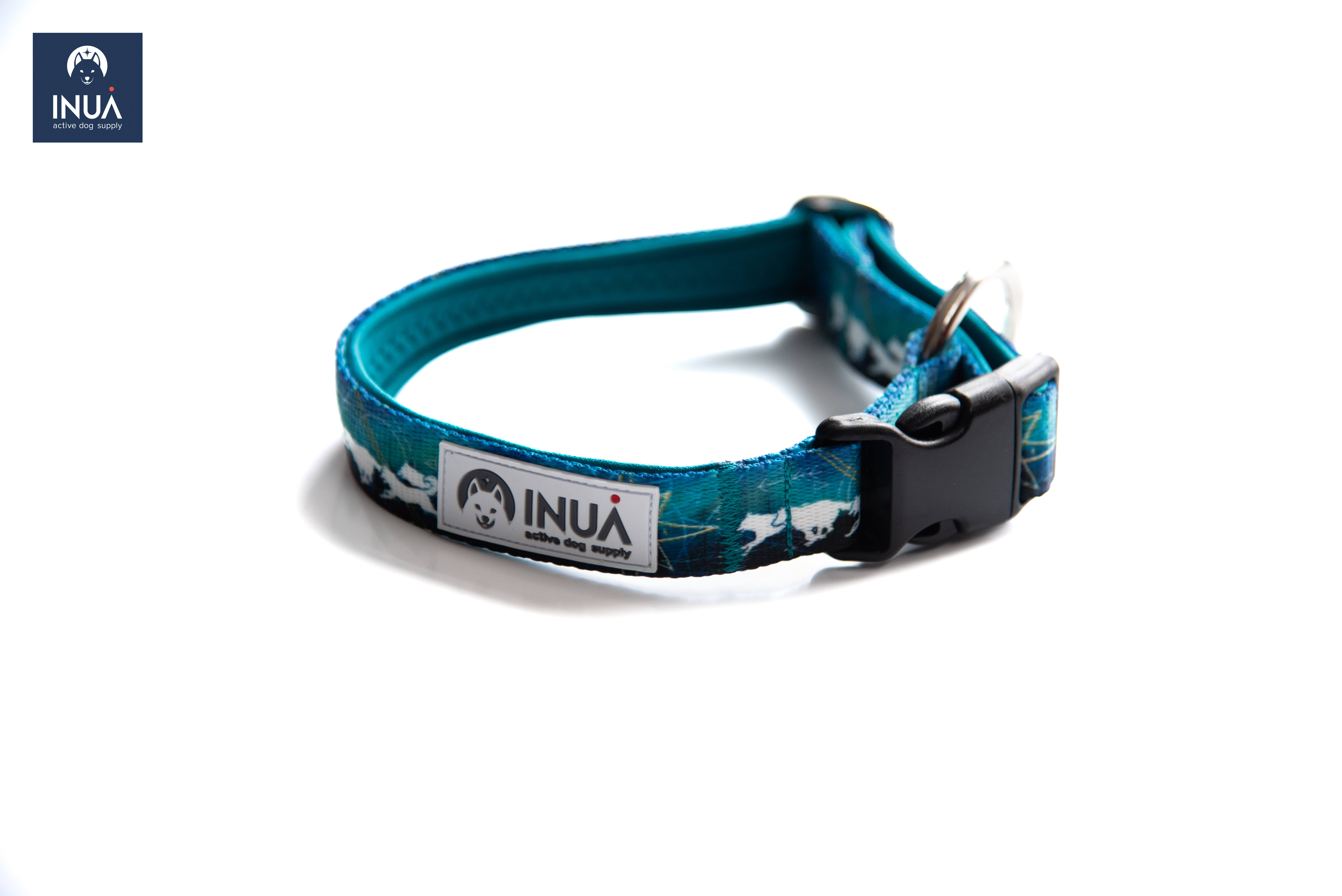 Klick-Halsband Northern Lights Aqua - SM