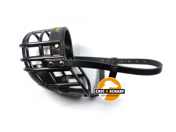 Kurzer Windhundmaulkorb Schwarz