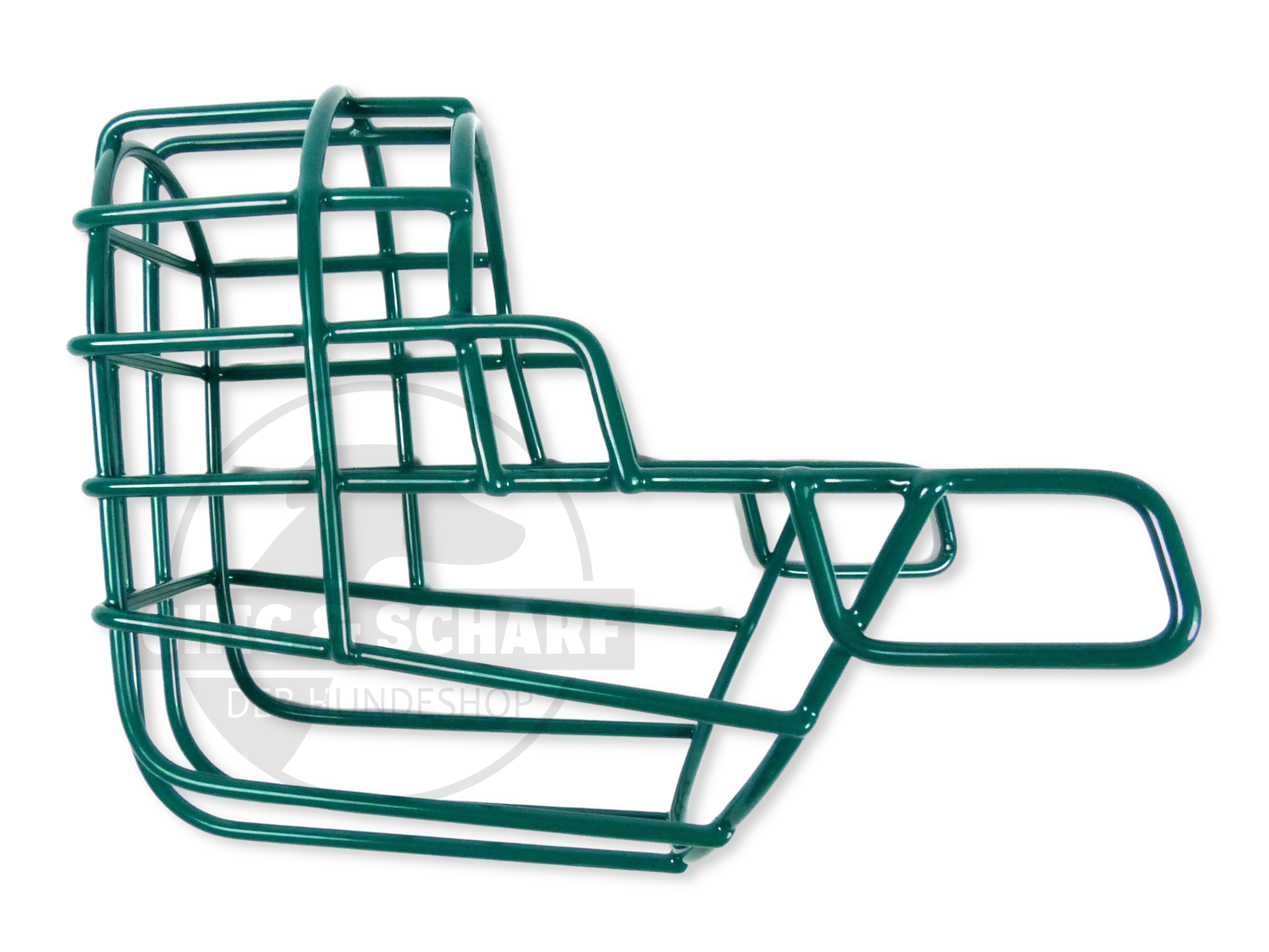 C&S Drahtmaulkorb Jack pulverbeschichtet Opalgrün Rohling