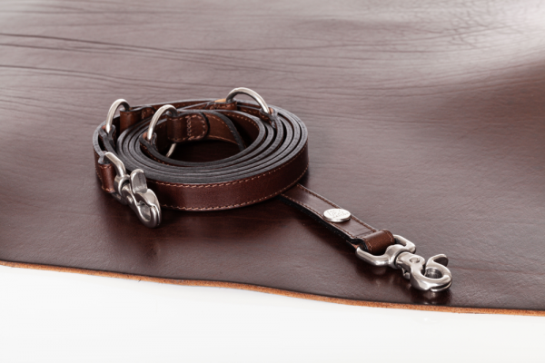 Ecoskin Leash Mokka Metal