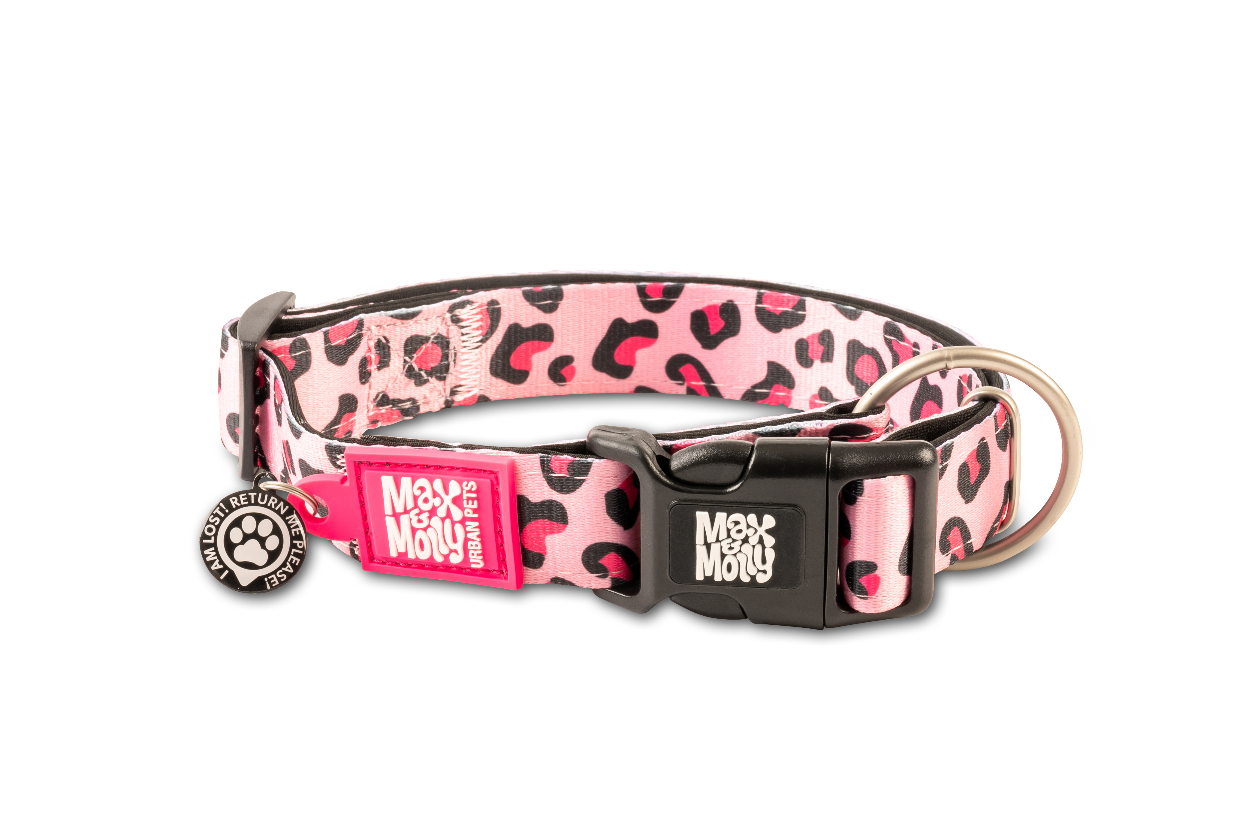 Max & Molly Smart ID Halsband Leopard Pink - XS