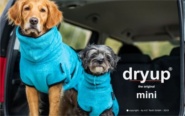 DryUp Cape Hundebademantel Cyan