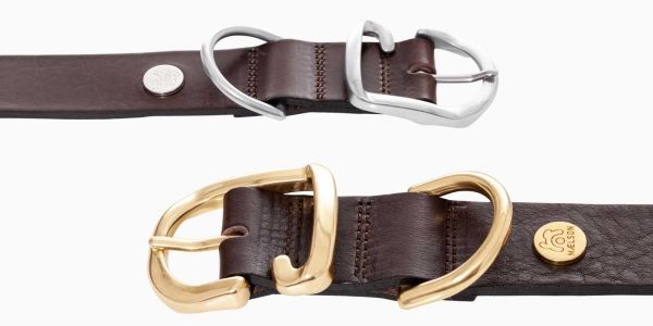 Ecoskin Collar Mokka Brass - XS