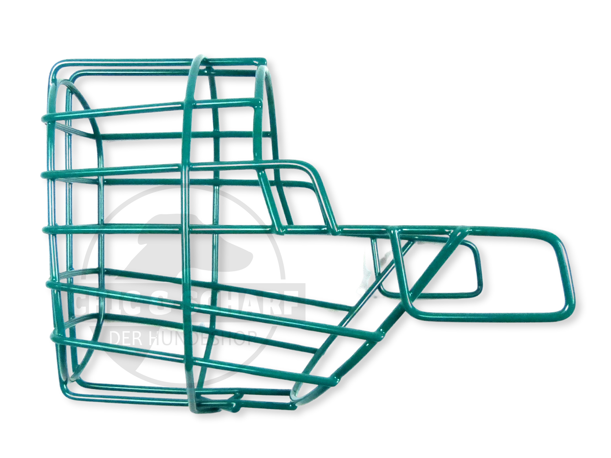 C&S Drahtmaulkorb Fernando pulverbeschichtet Opalgrün Rohling