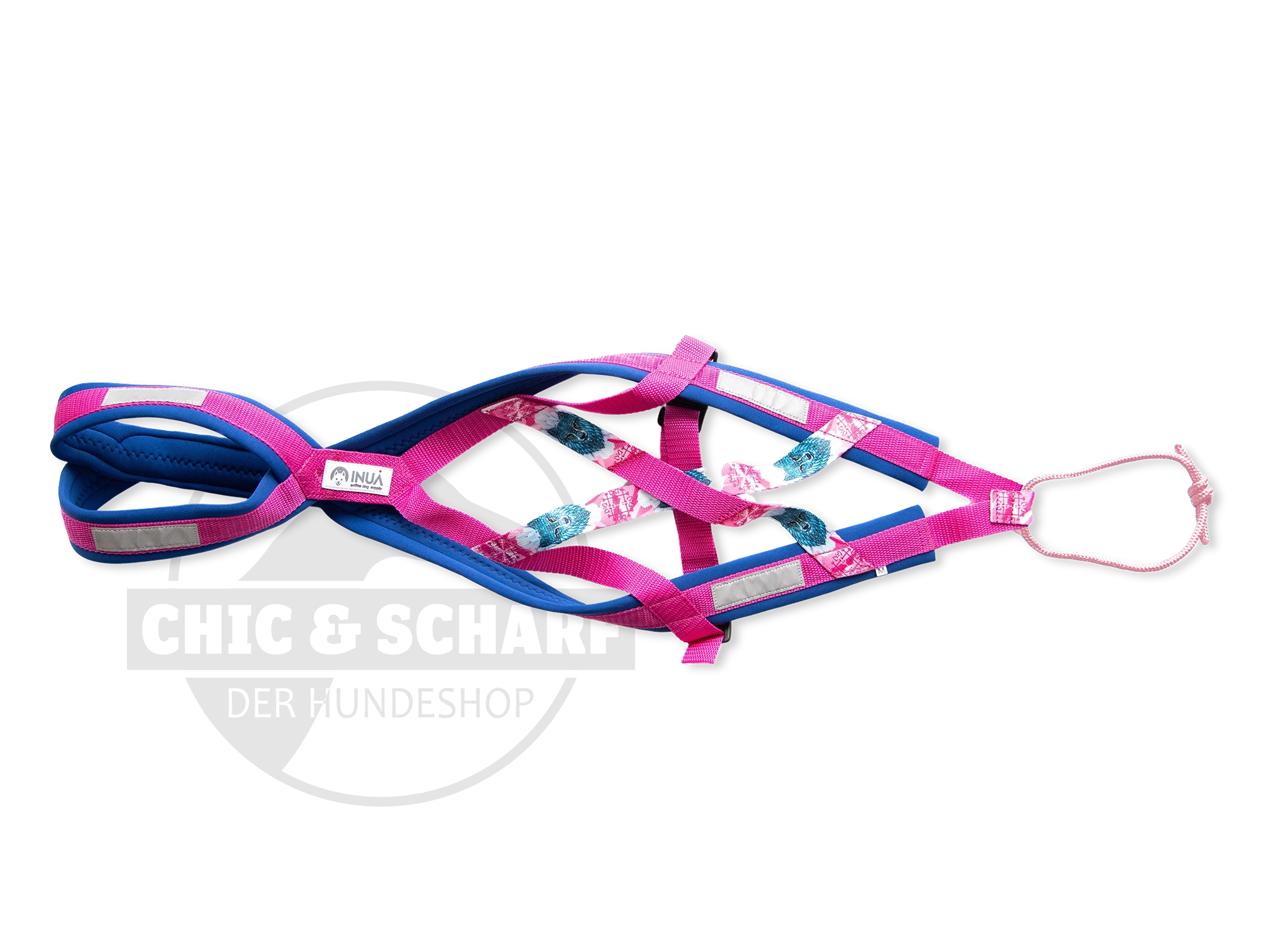 Zuggeschirr X-Back inkl. Sicherheitsgurt Crystal Wolf Pink - S