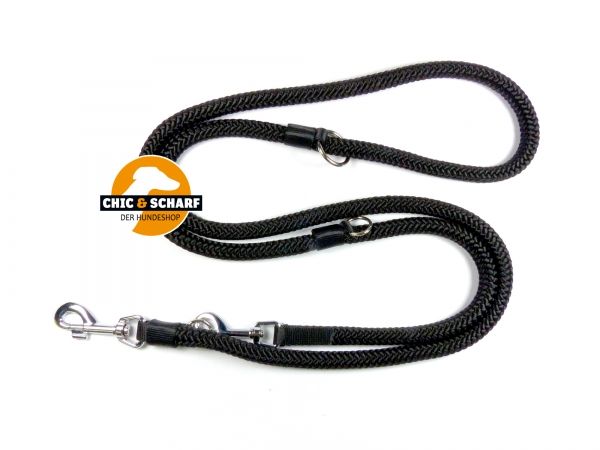 Runde Nylonleine für große Hunde Schwarz