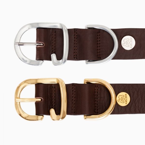 Ecoskin Collar Mokka Brass - XS