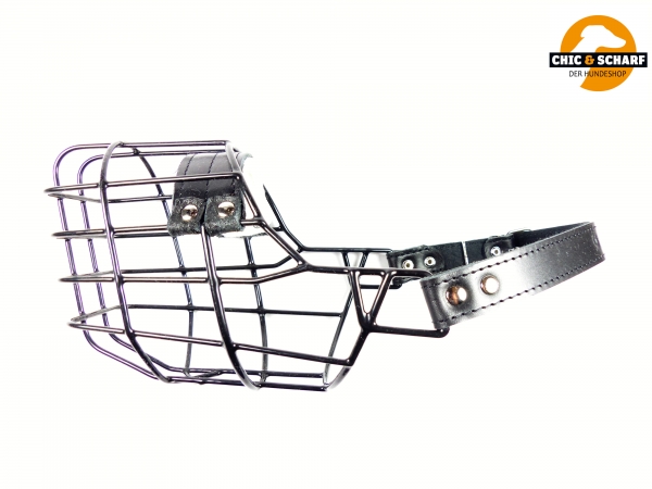 SF Drahtmaulkorb schwarz Basset Hündin