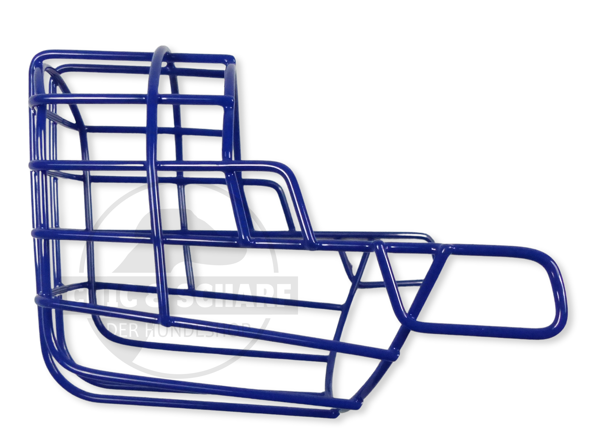 C&S Drahtmaulkorb Jack pulverbeschichtet Ultramarinblau Rohling