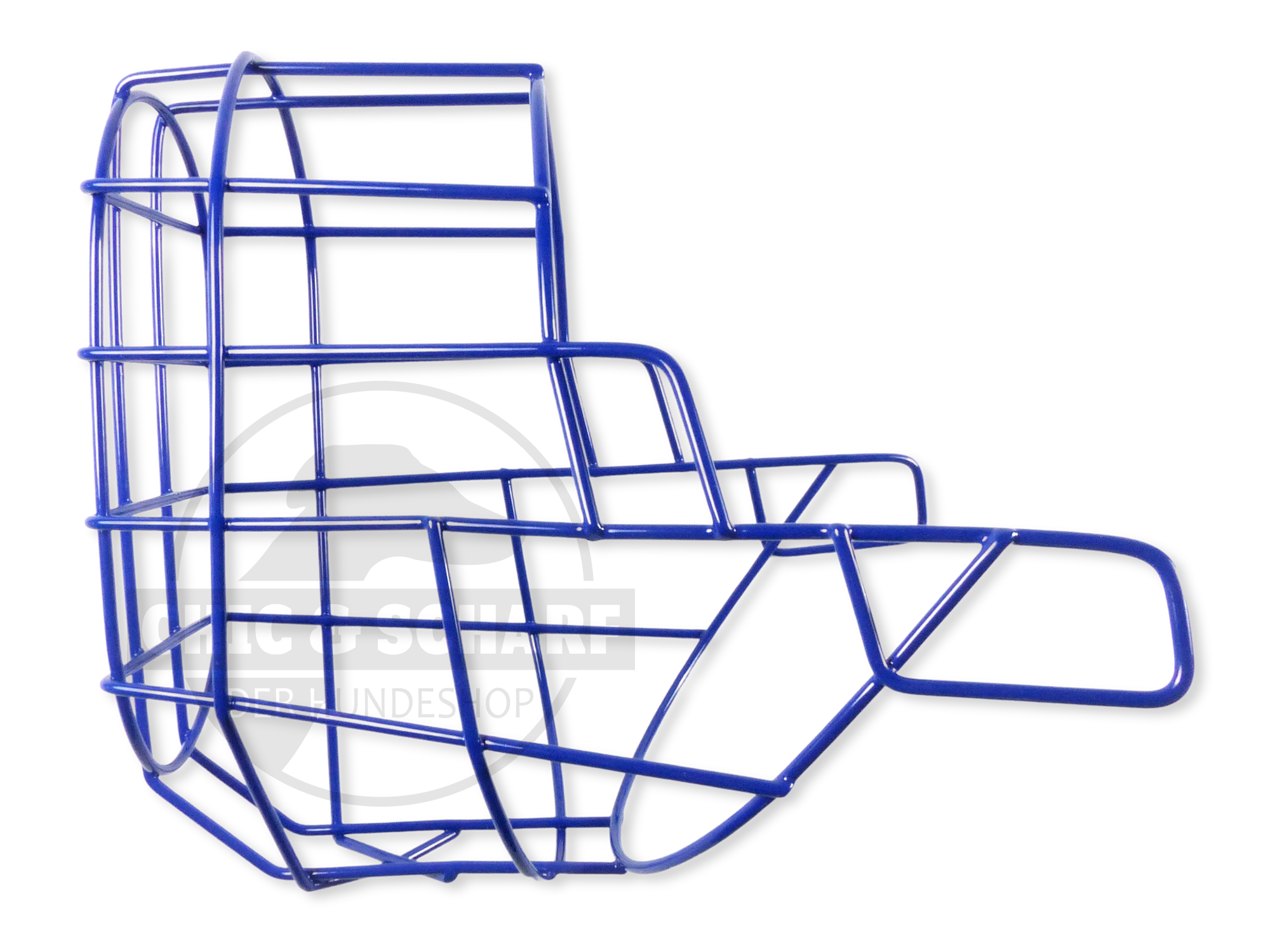 C&S Drahtmaulkorb Hobi pulverbeschichtet Ultramarinblau Rohling