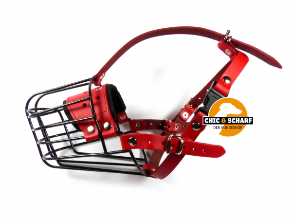 Champion Drahtmaulkorb Schwarz FIZ2 Rot