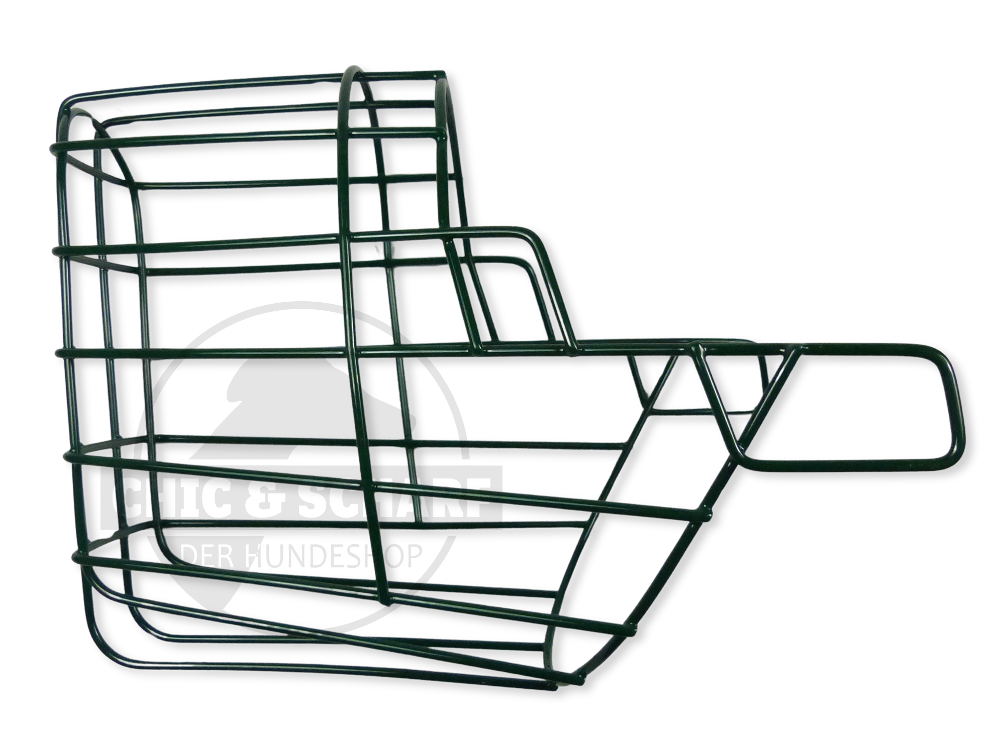 C&S Drahtmaulkorb Tuula pulverbeschichtet Moosgrün Rohling