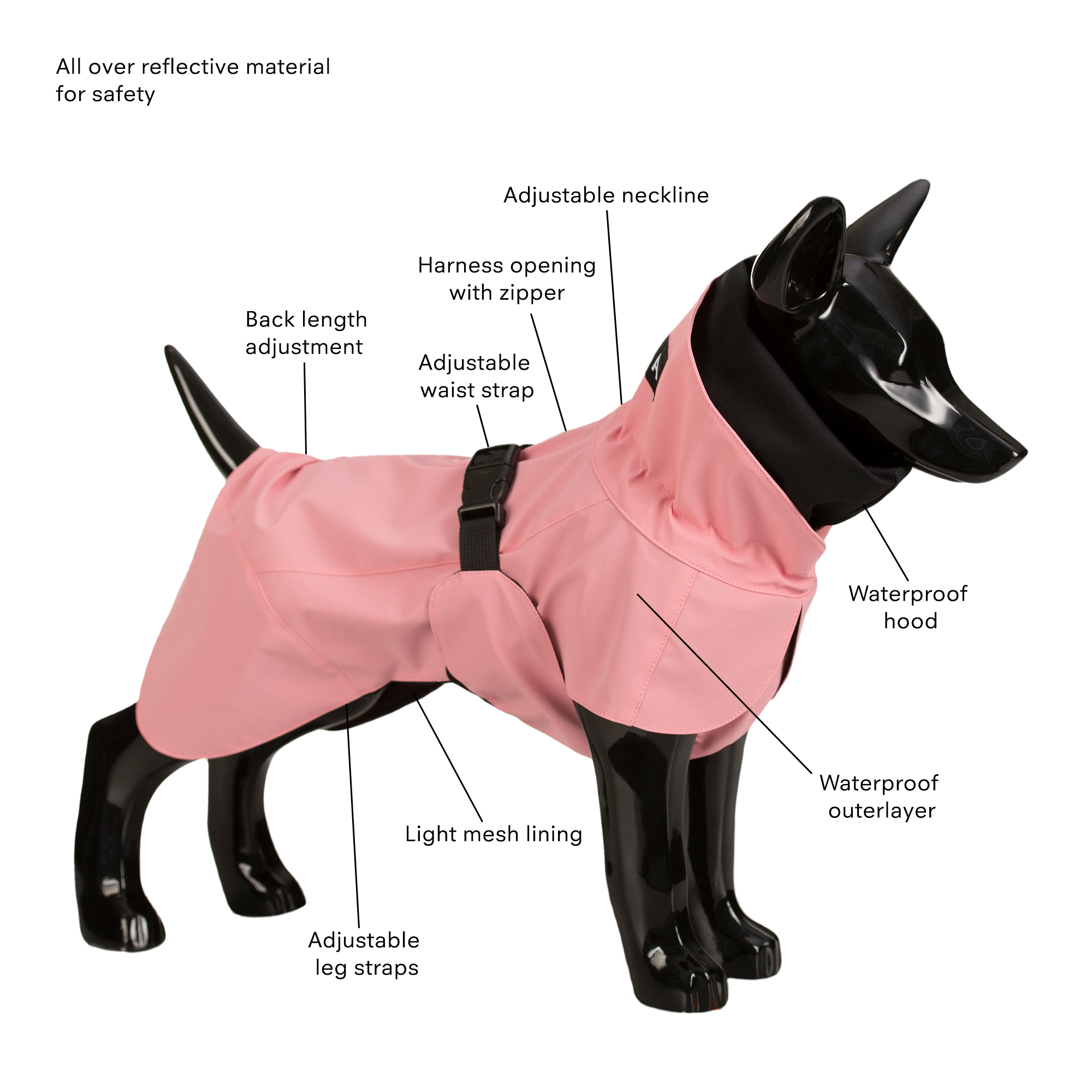 Visibility Regenmantel Lite Pink