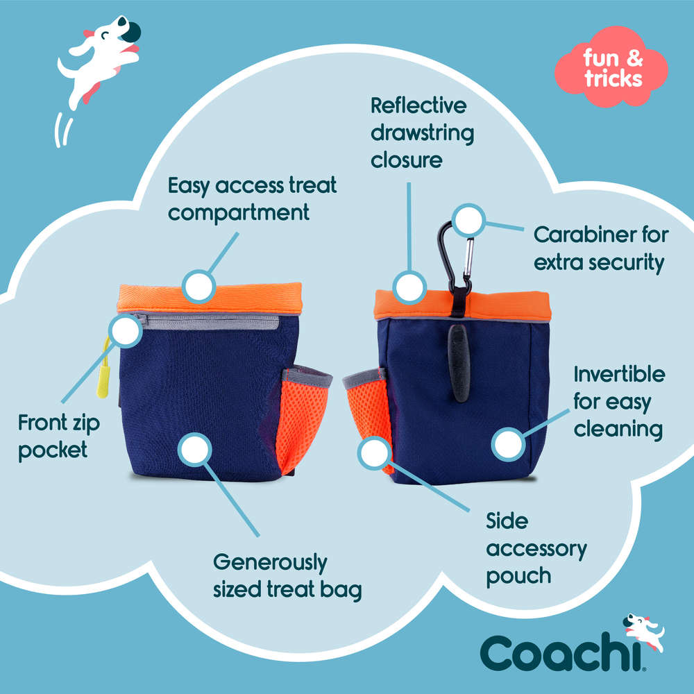 Coachi Trainings- & Leckerlitasche Navy Coral