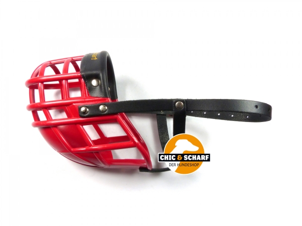 Kurzer Windhundmaulkorb Rot